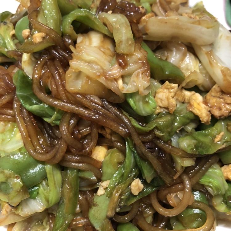 包心菜炒红薯粉丝