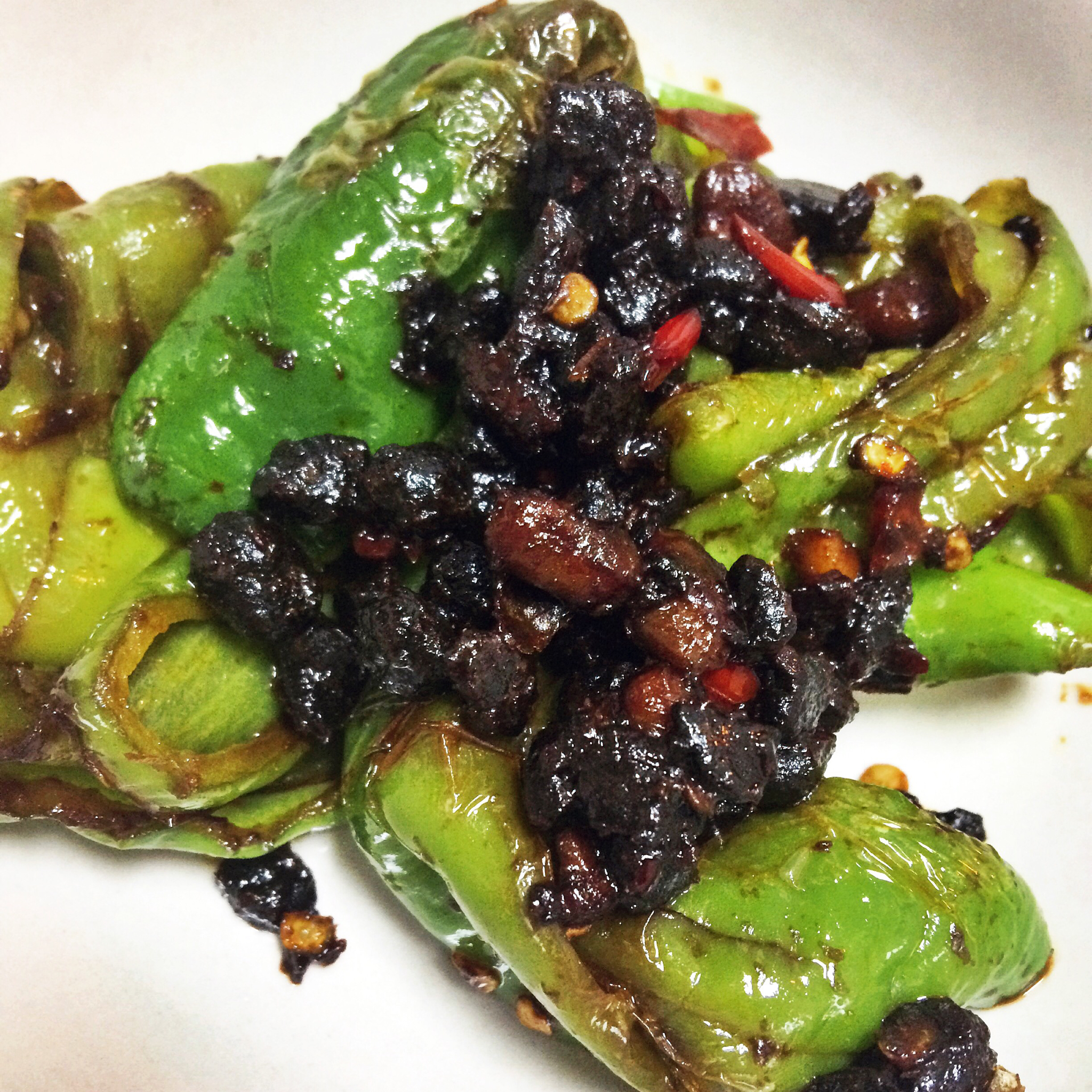 floay做的干豆豉煎虎皮青椒