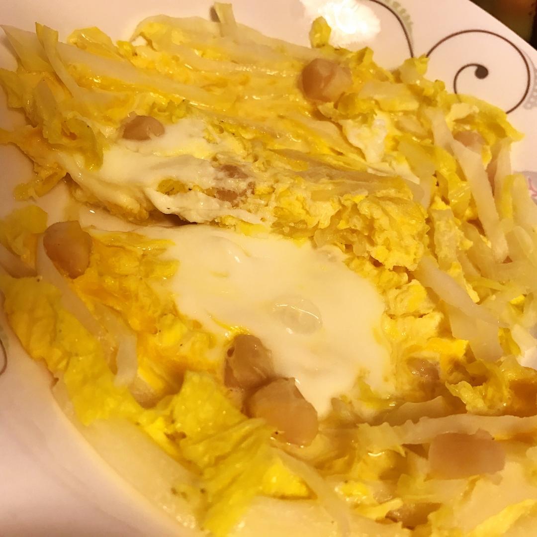 素赛螃蟹----干贝白菜滑蛋