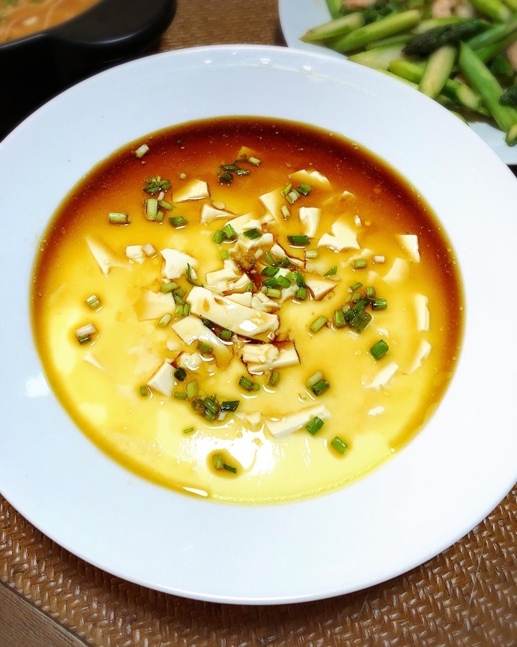 虾仁豆腐蒸水蛋