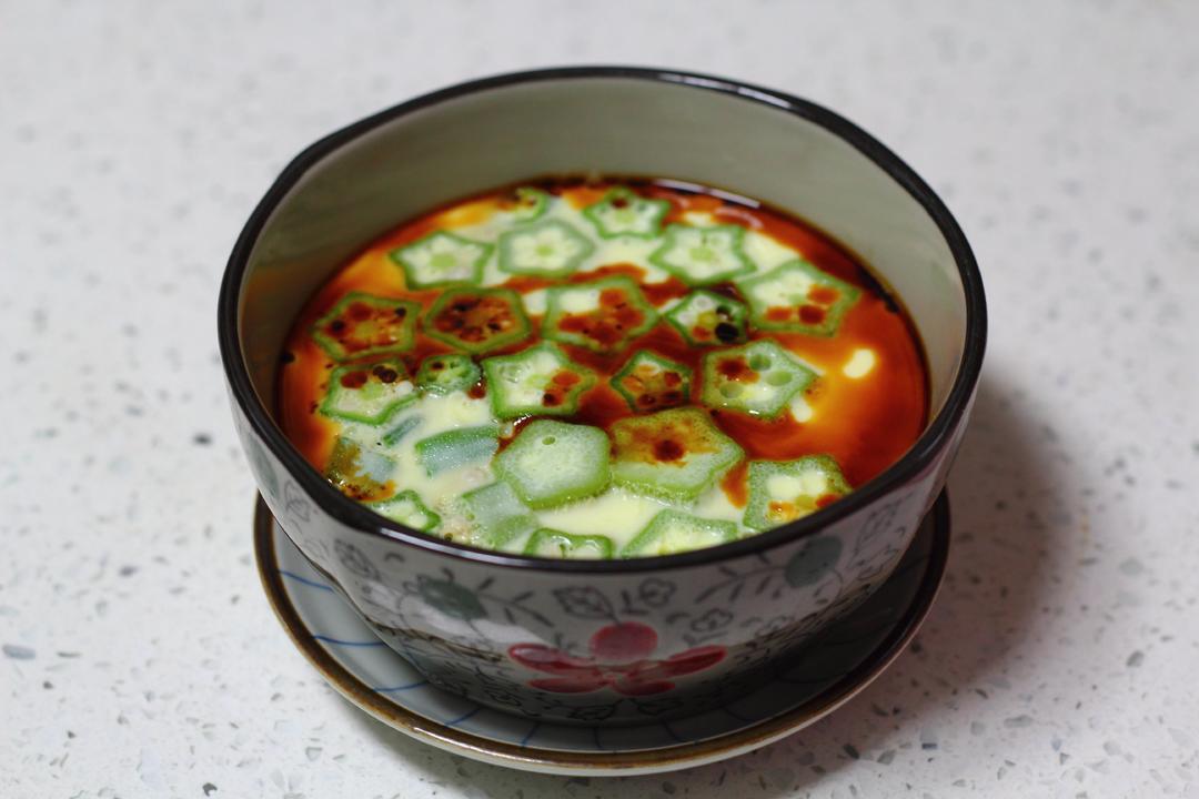 董太的私房菜--秋葵蒸蛋的做法