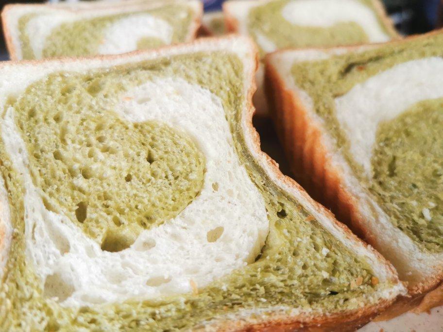 【抹茶红豆漩涡吐司】——来自春天的问候