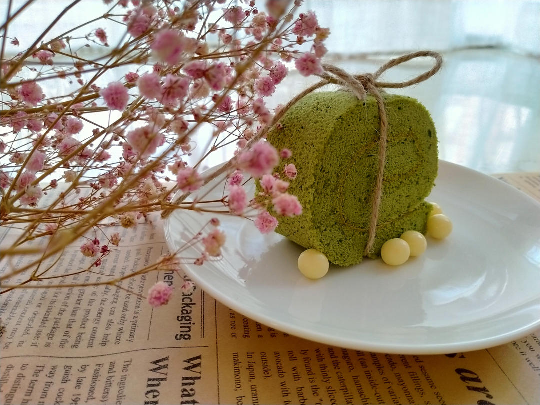 抹茶红豆蛋糕卷