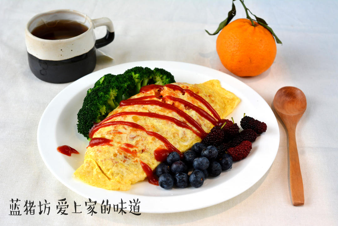 吃一份蛋包饭 走路去上班