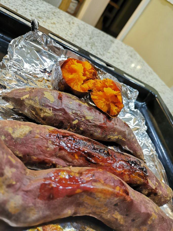 【烤箱版烤红薯】