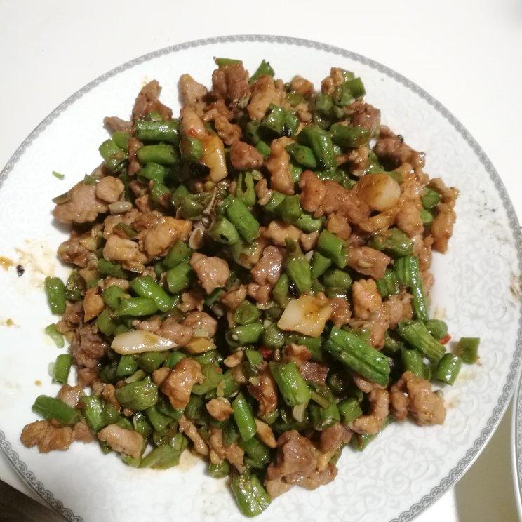 肉沫豆角下饭菜