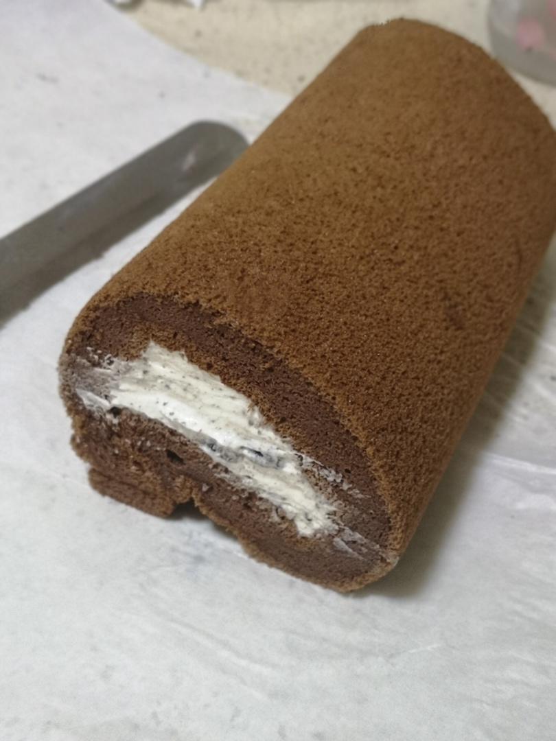 可可蛋糕卷(不消泡超浓郁巧克力口感)