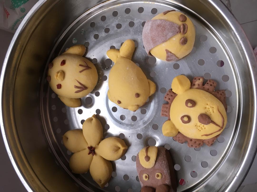 兔子香肠馒头（一次发酵）