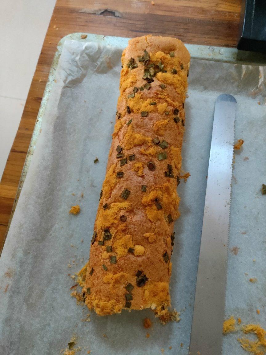 超级好吃的香葱肉松蛋糕