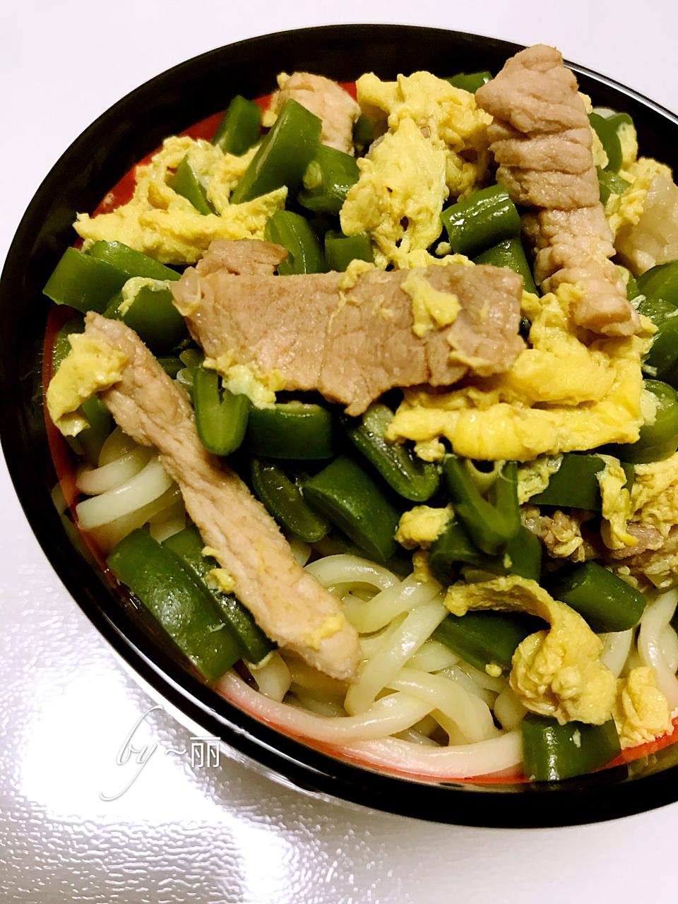 豆角肉丝面筋打卤面