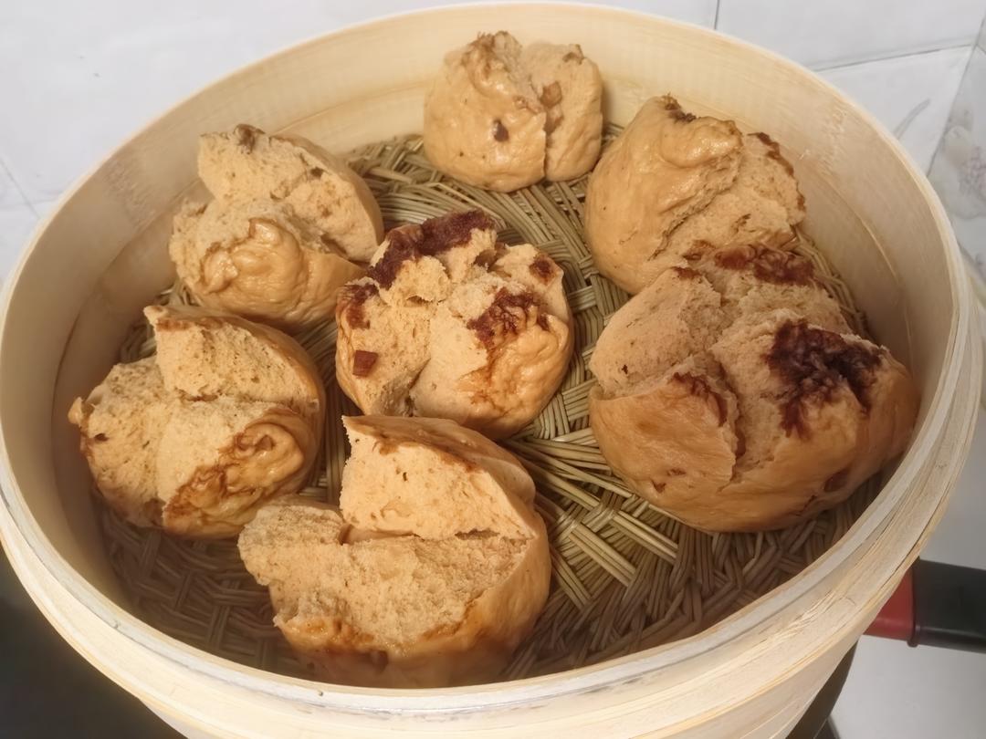 妥妥的红糖开花馒头