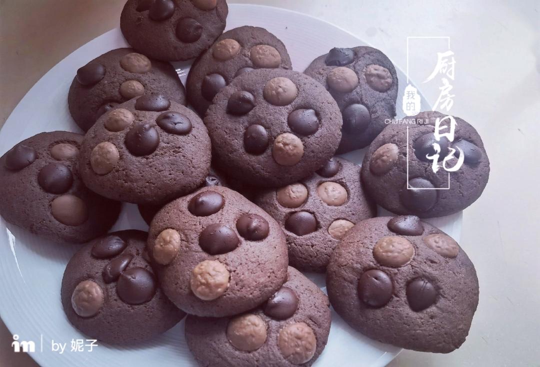 大块黑巧克力曲奇（趣多多）