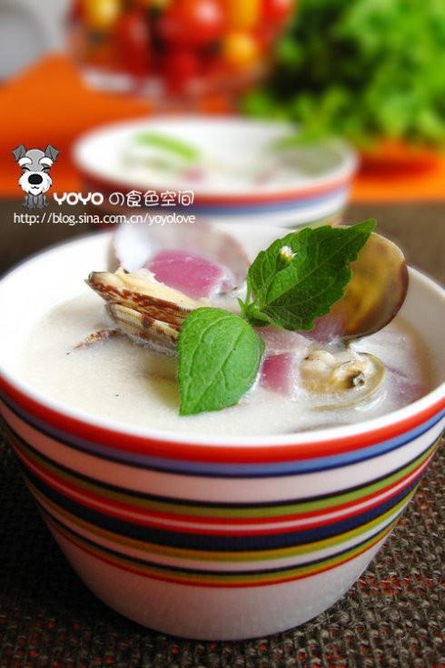 白酒蛤蜊奶油浓汤的做法