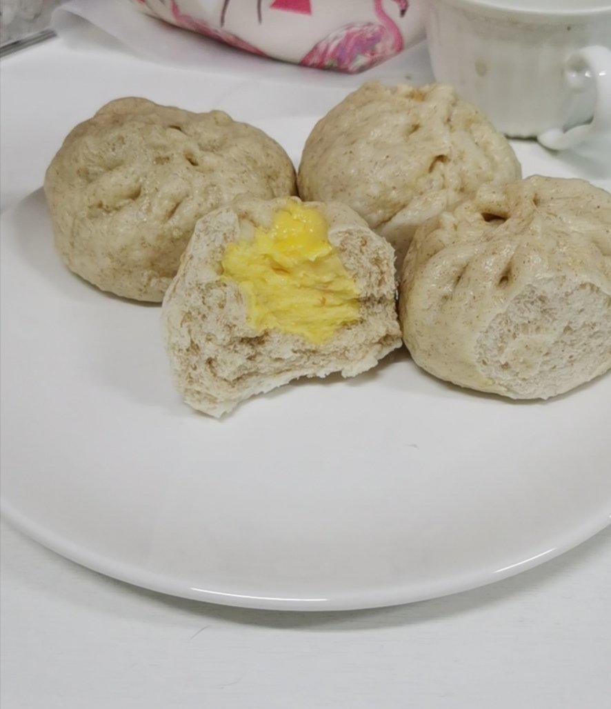 自制无油奶黄包