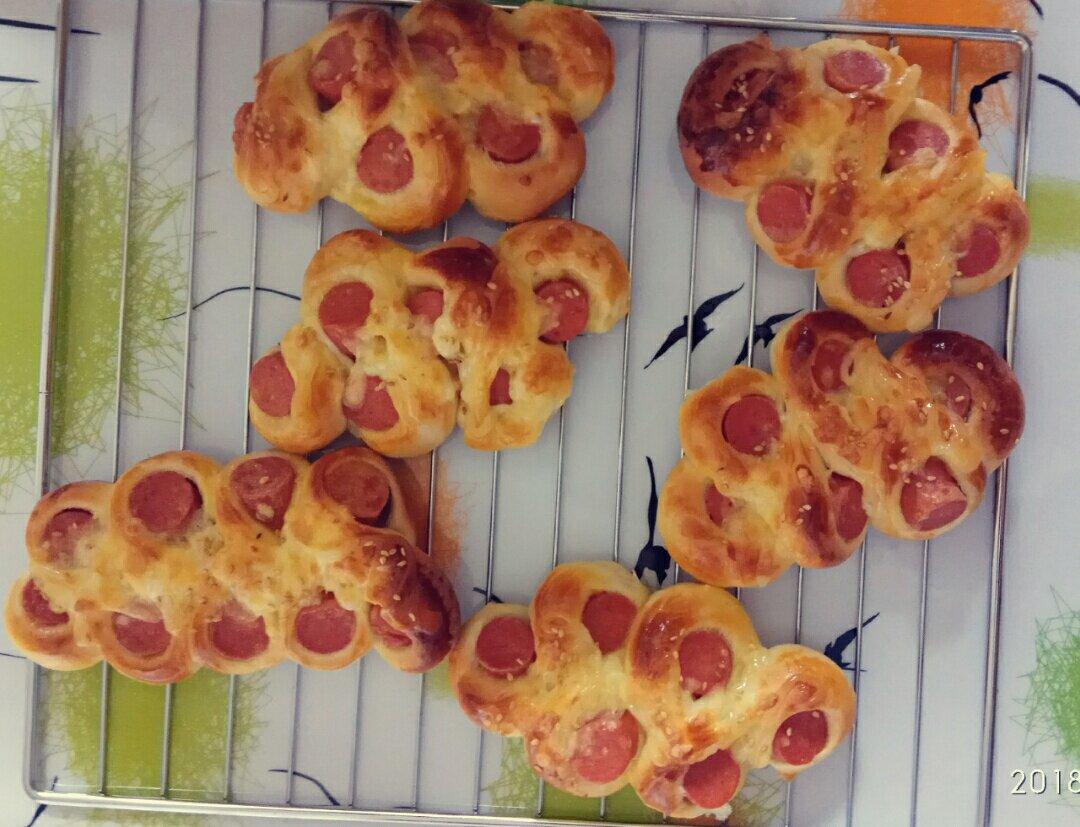 香葱芝麻火腿包