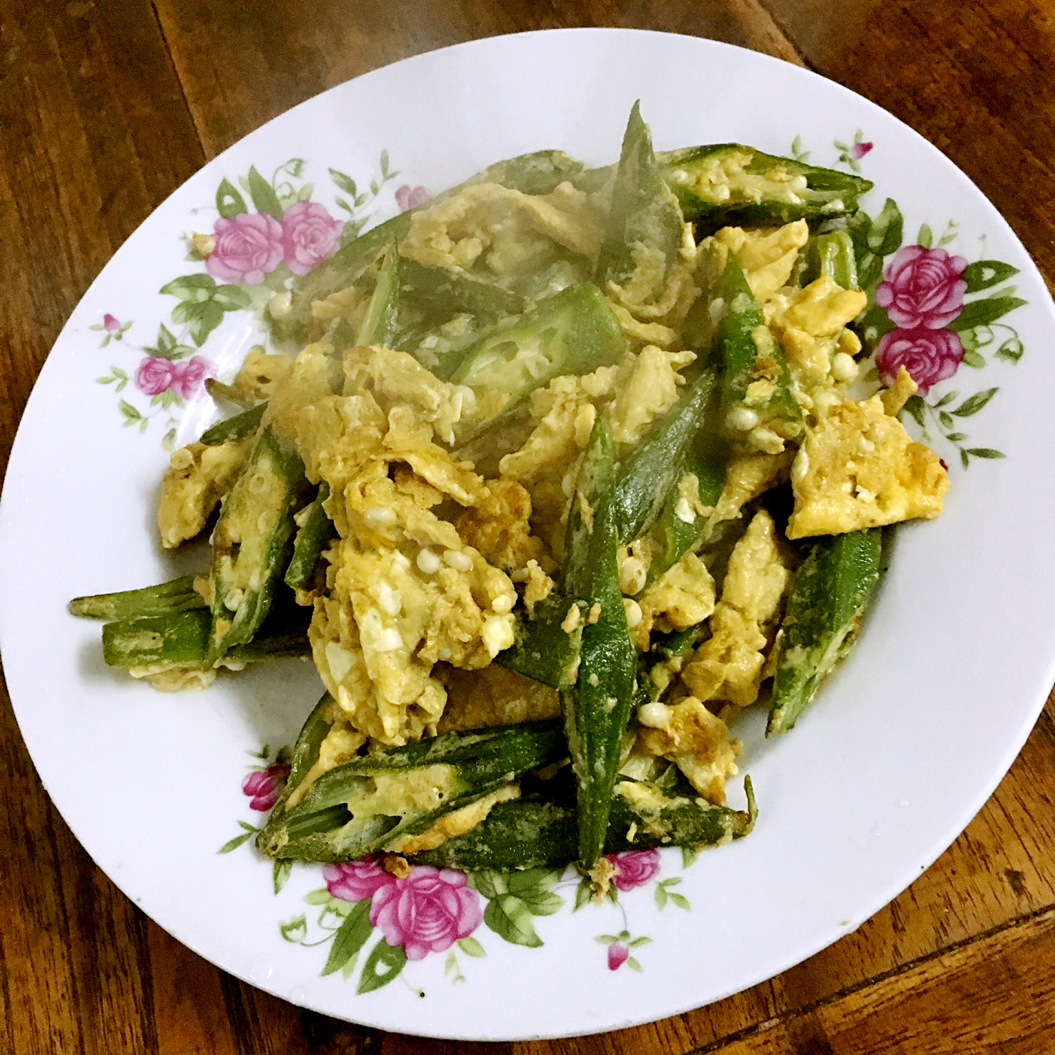 秋葵炒鸡蛋
