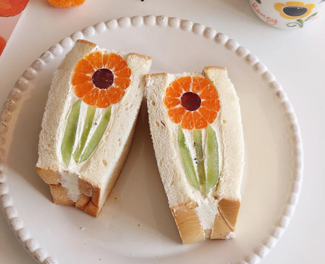 水果奶油三明治🌻高颜值春游小甜品⛺️