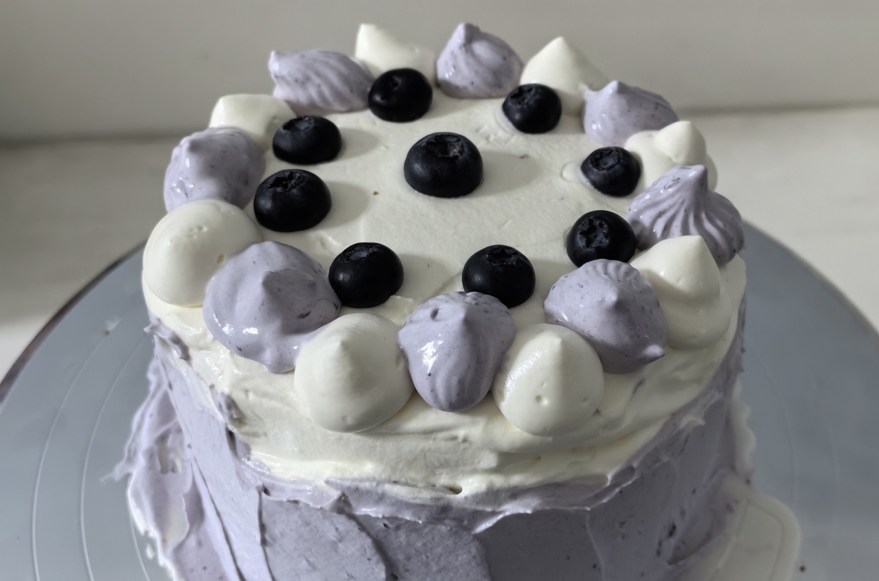 蓝莓奶油蛋糕
