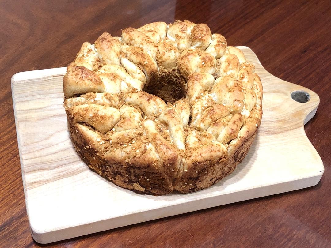 香葱肉松手撕面包