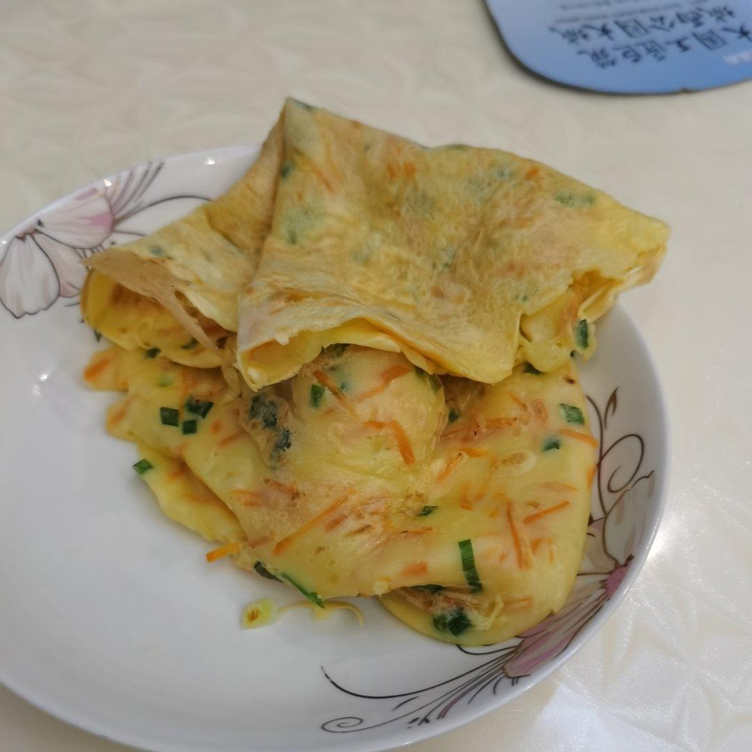 简单快手蔬菜鸡蛋煎饼