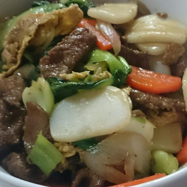 牛肉炒年糕（快手版）的做法