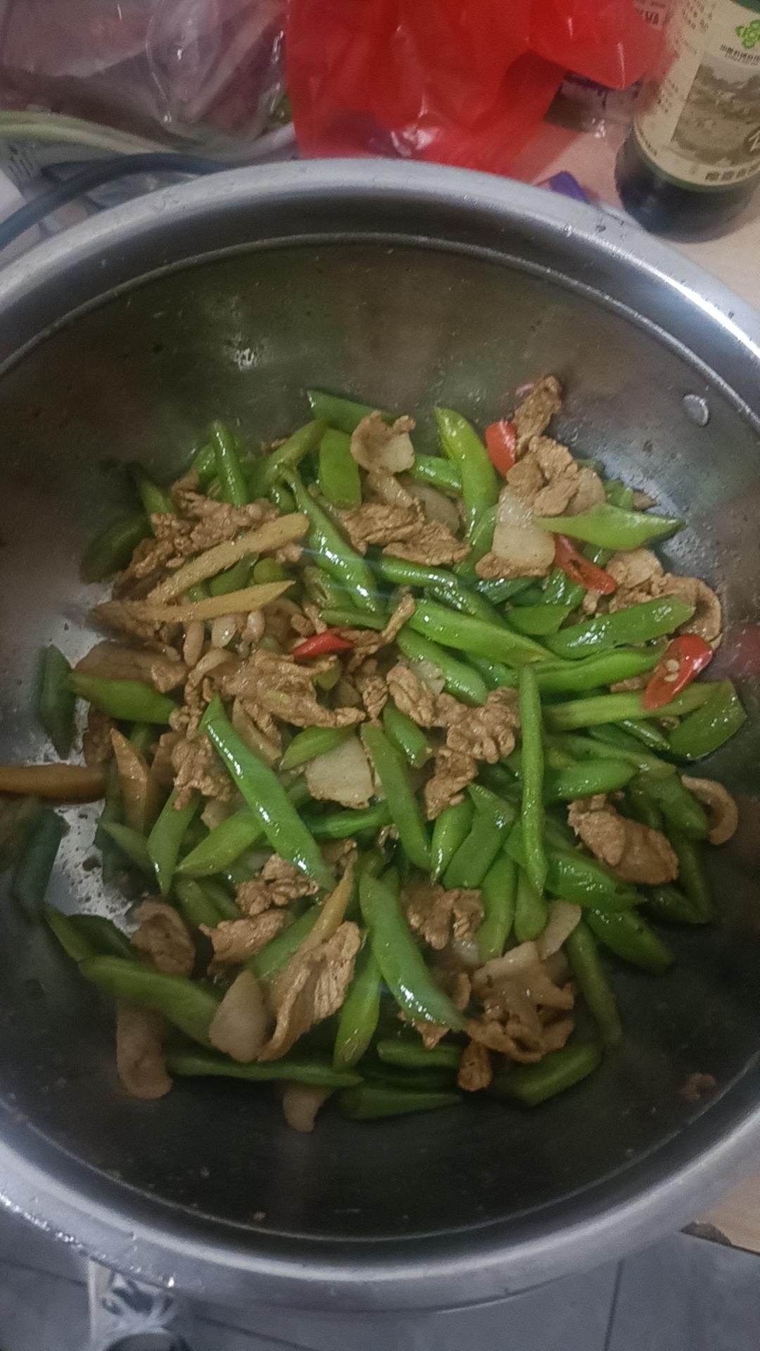肉丝炒四季豆
