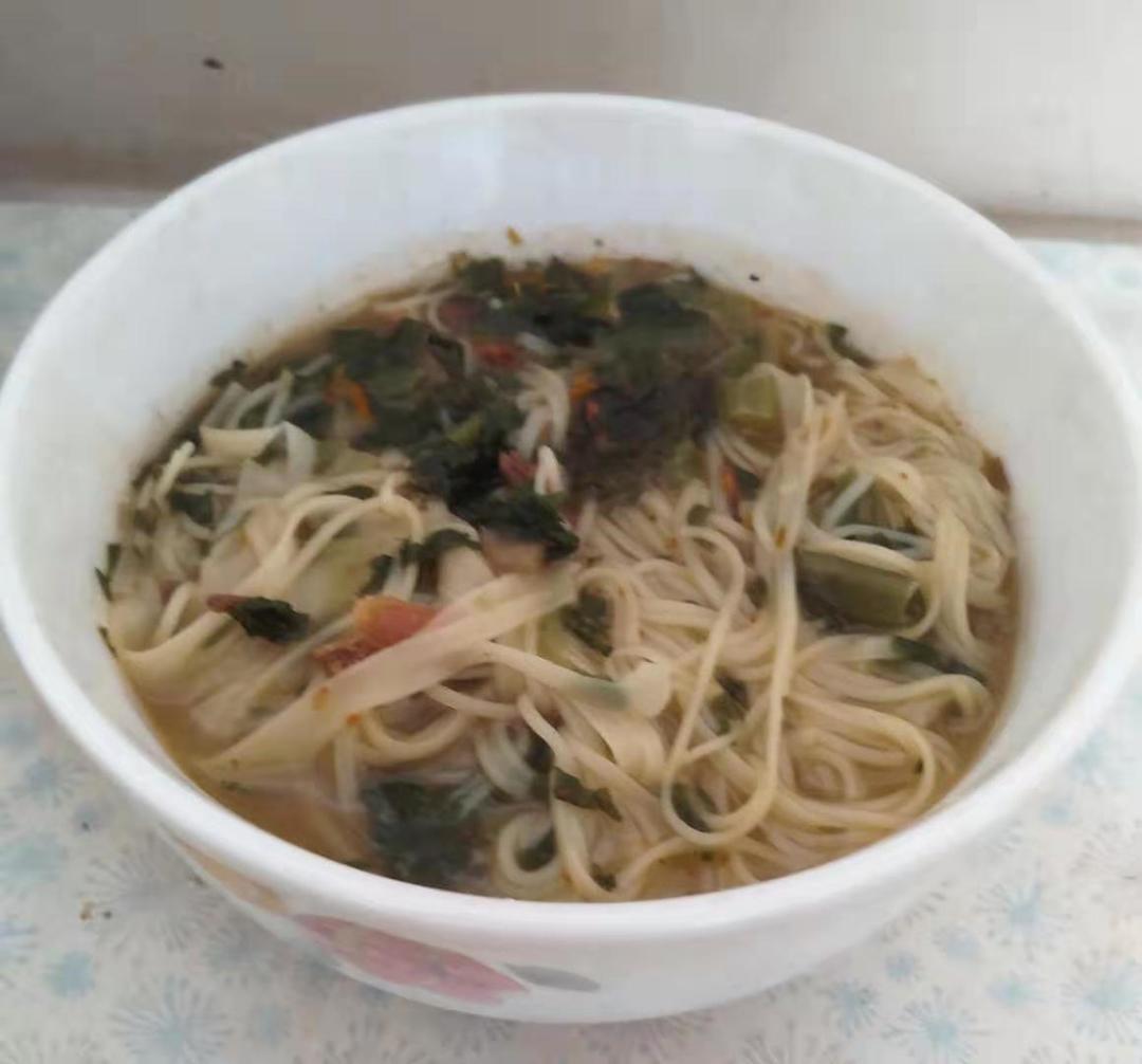 雪菜面（无油）的做法