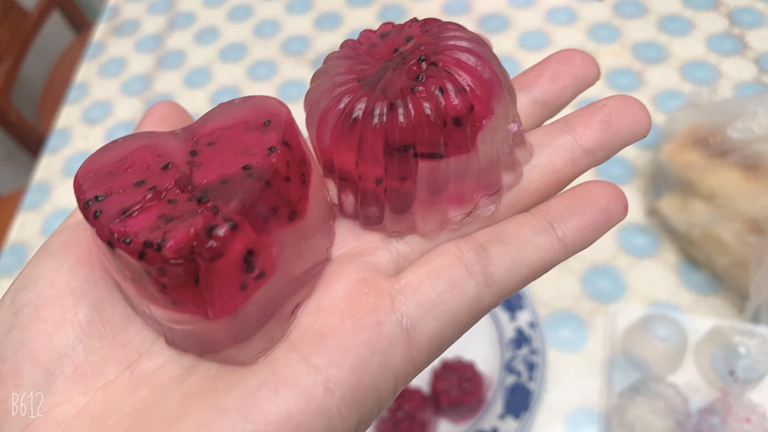自制无添加火龙果果冻