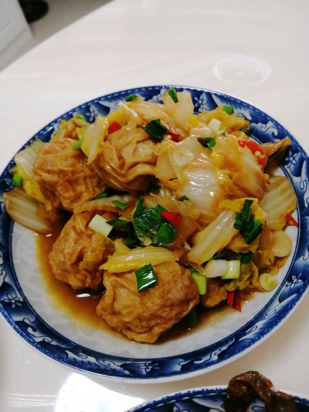 红烧油面筋塞肉