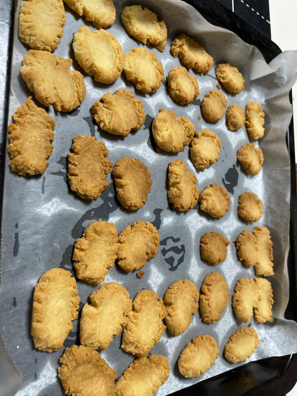 曲奇饼干，完美配方超好挤，酥到不敢碰，一个月还能酥掉渣