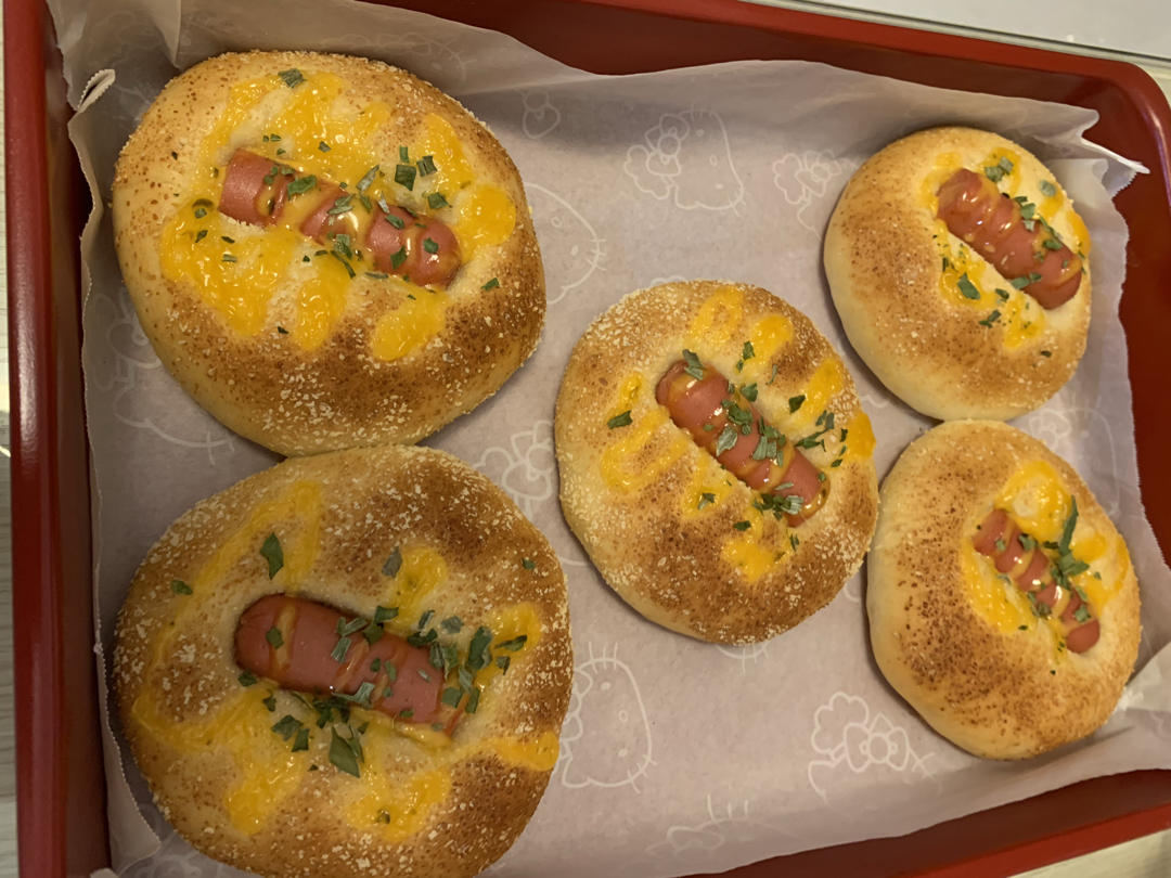 软萌萌🉐芝士热狗面包❗️简单易做✔️还高颜值！