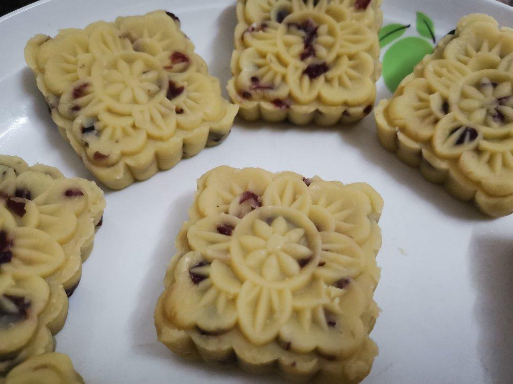 蔓越莓绿豆糕