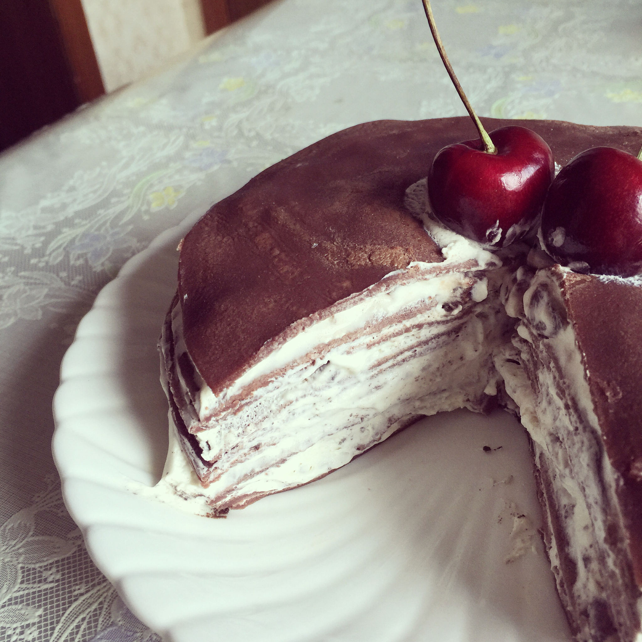 巧克力千层可丽饼