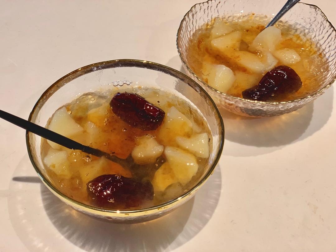 苹果红枣桃胶美人羹