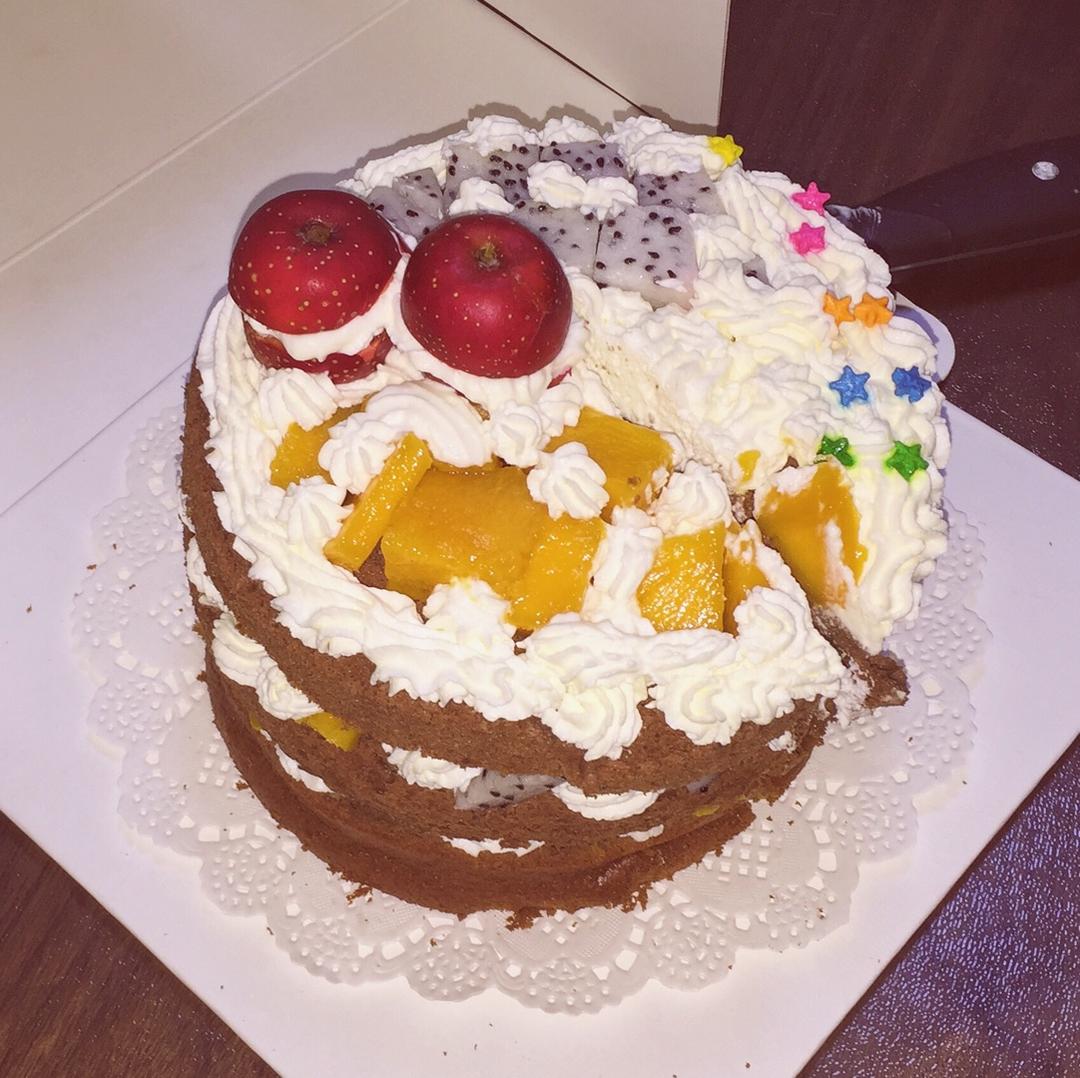 裸蛋糕内的巧克力低糖戚风的做法