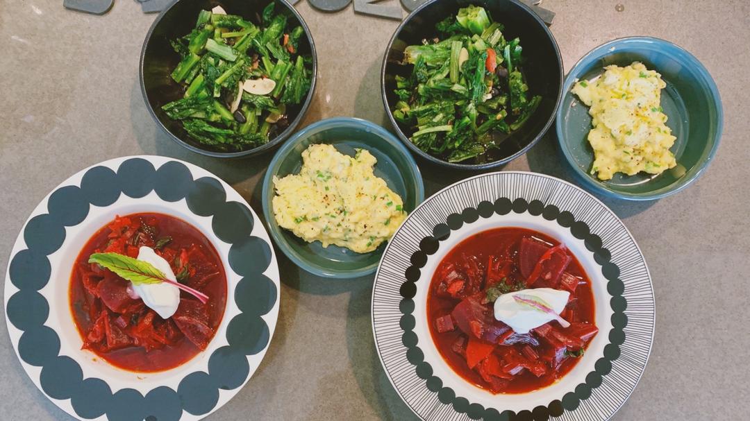 紫薯甜菜头汤 Borscht