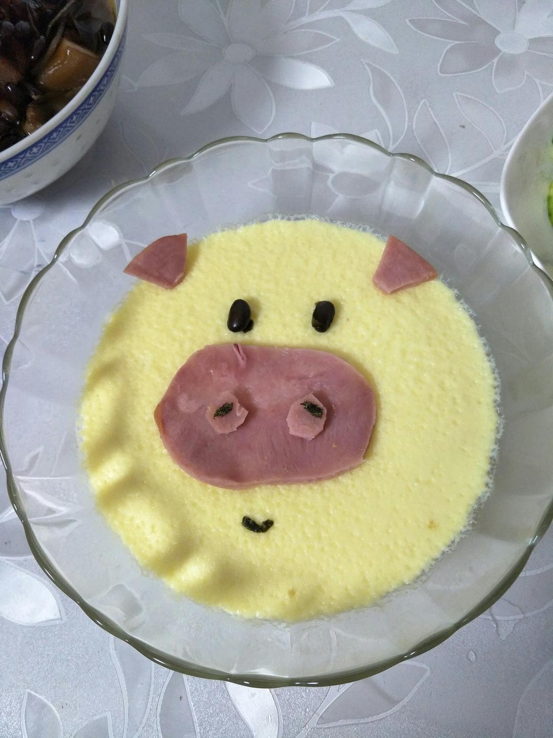 创意蒸蛋 小猪蛋羹
