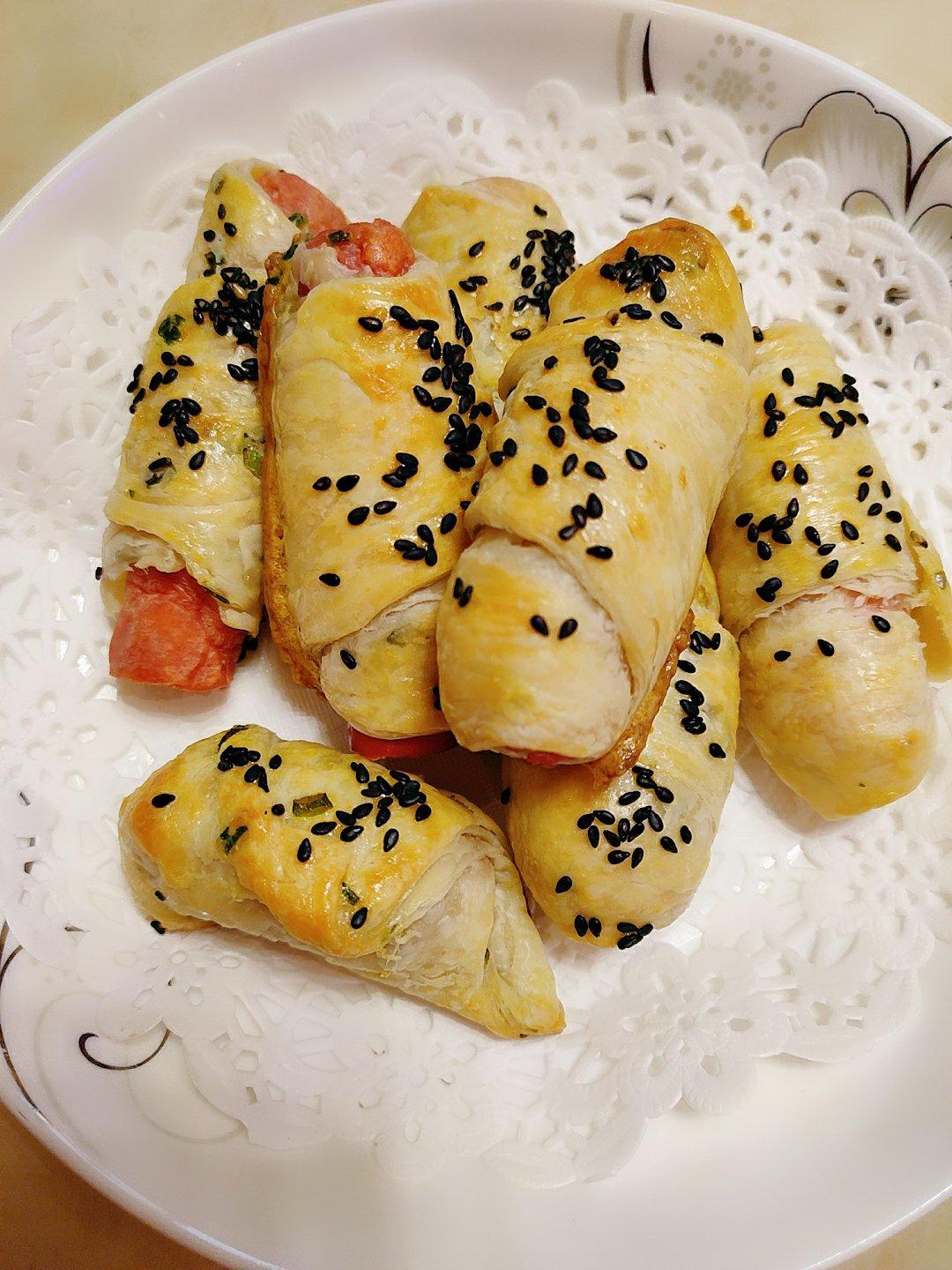 芷若初心婷做的烤箱版创意手抓饼