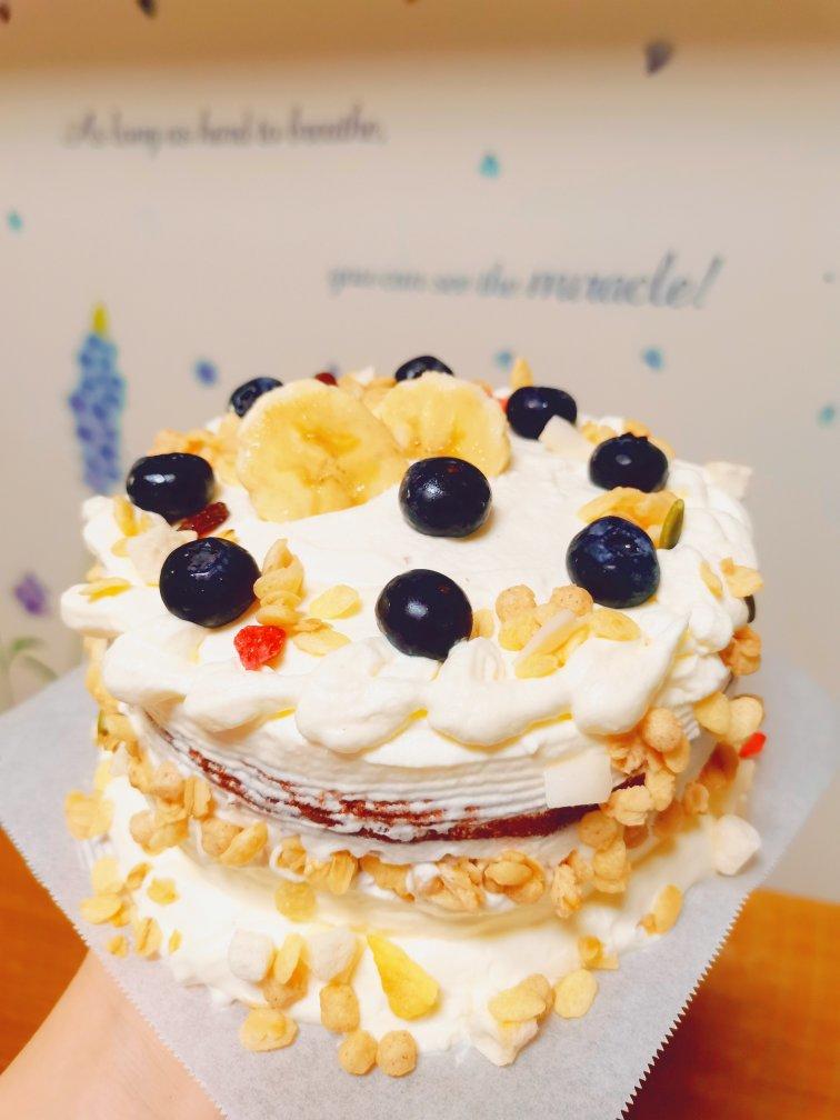 《Tinrry+》香蕉巧克力戚风裸蛋糕（6寸）~浓郁巧克力，香甜软糯的香蕉果肉~