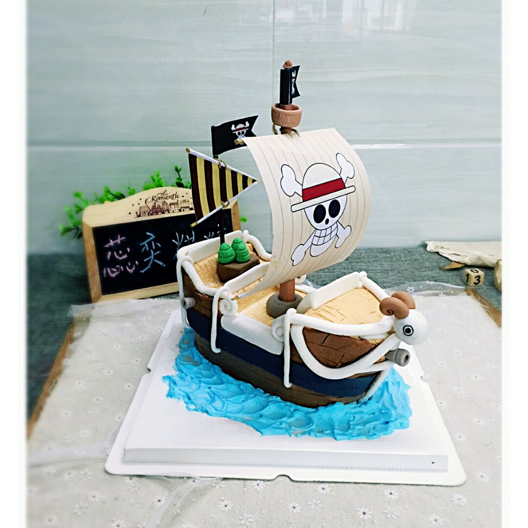 海盗船造型蛋糕制作过程