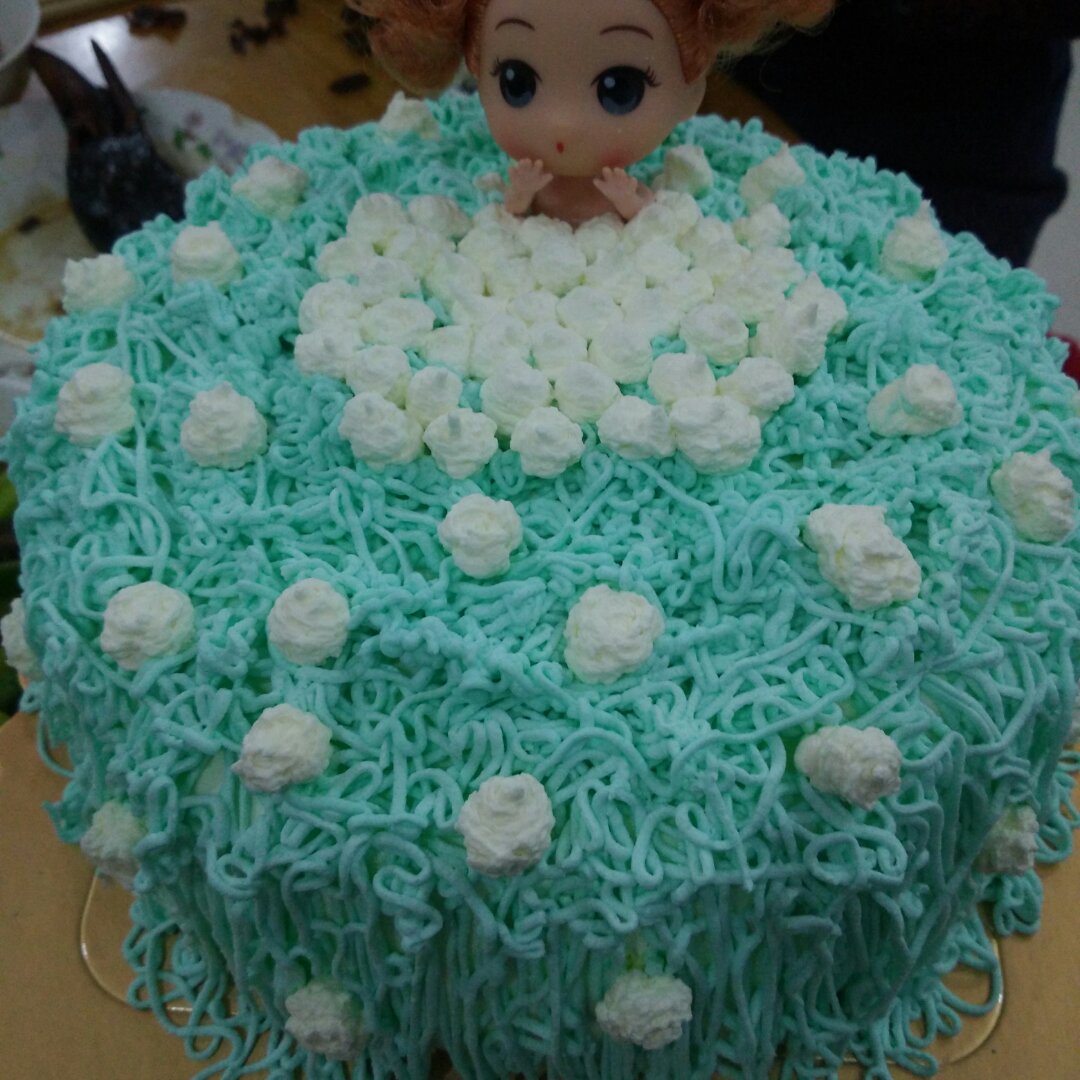 详细步骤制作泡泡浴娃娃蛋糕