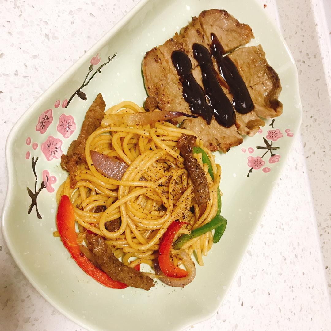 黑椒牛柳意面