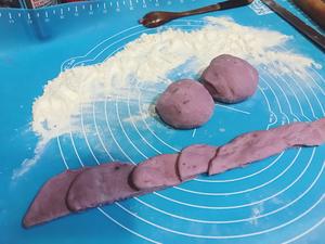 紫薯玫瑰花面包的做法 步骤3