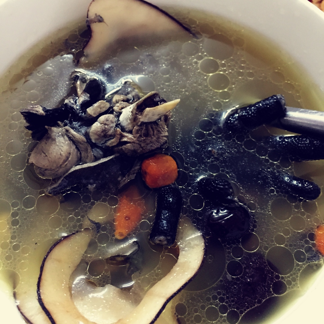 木子小黑妞做的海底椰炖鸡汤