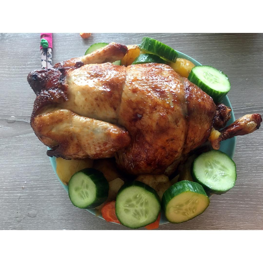 聂敏minnie做的微波炉烤箱版烤鸡