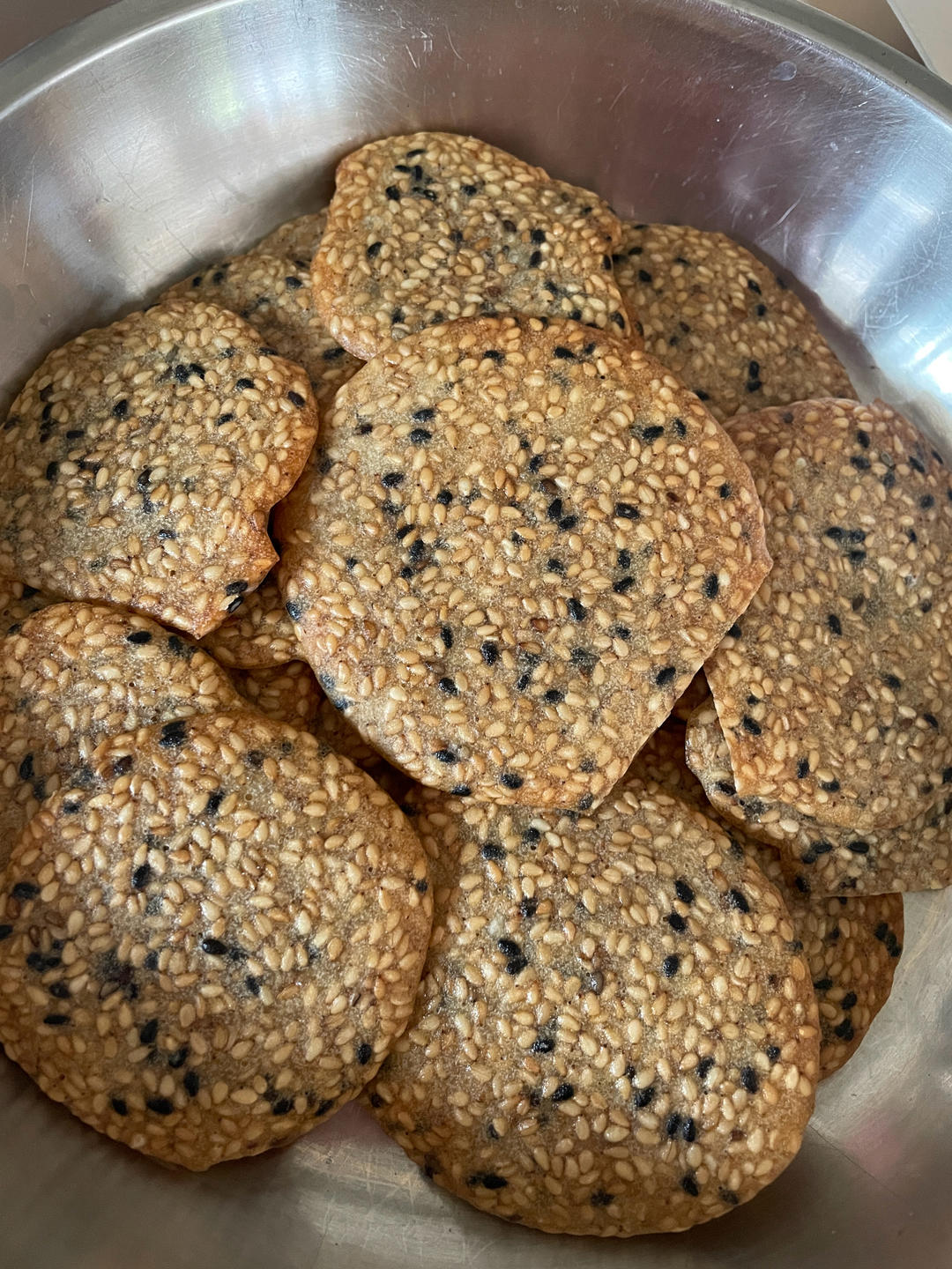 消耗蛋白的简易饼干【芝麻薄脆小饼】香脆到停不下来
