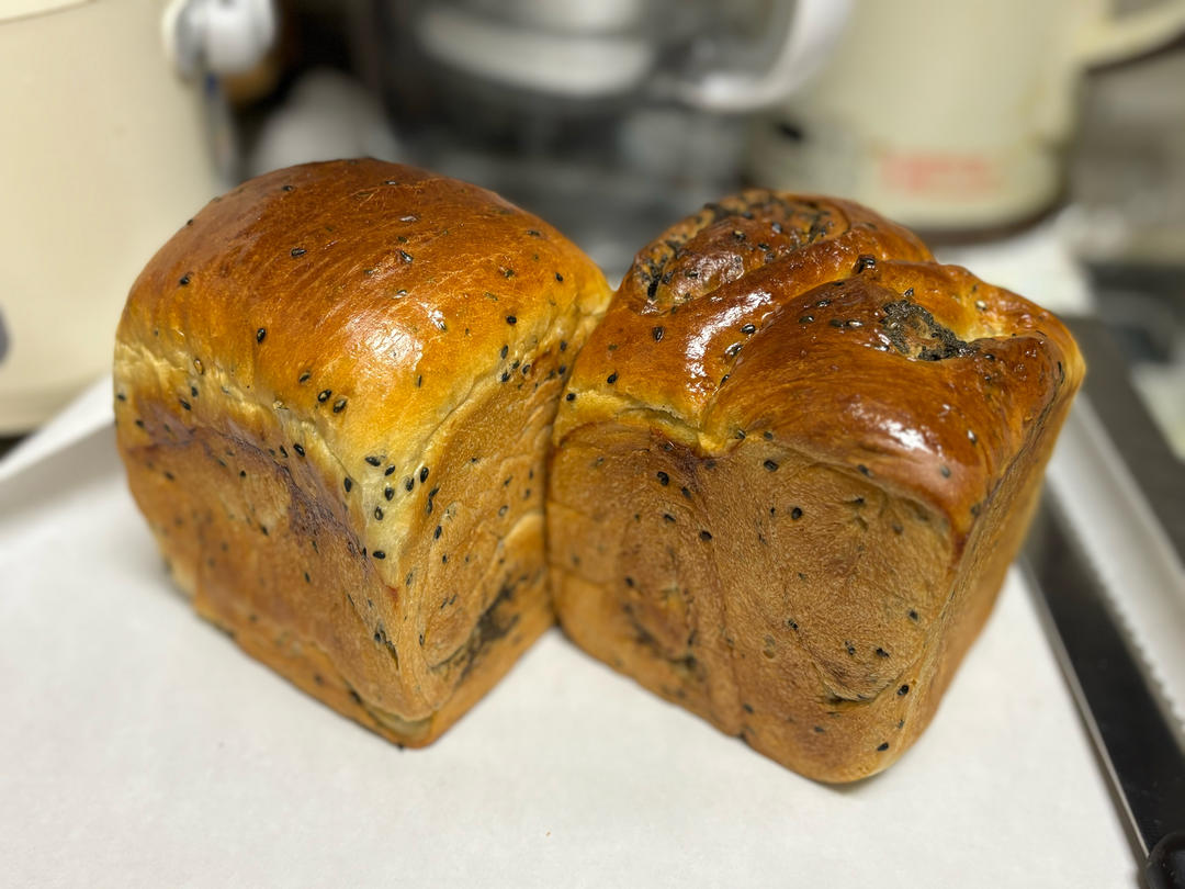 咸香黑芝麻吐司🍞（冷藏发酵）