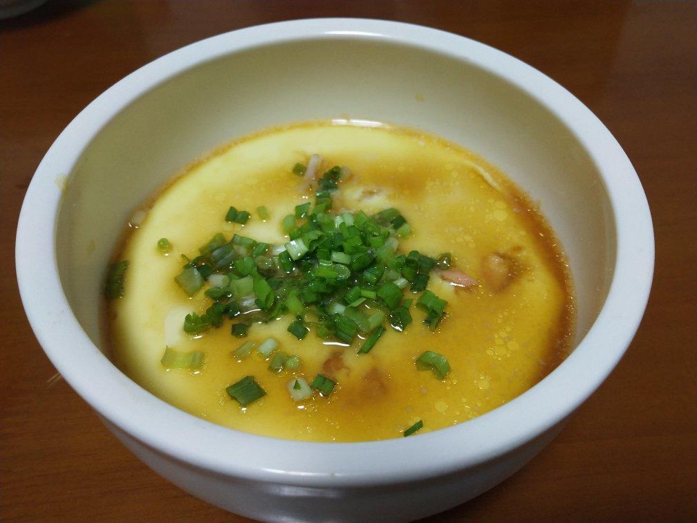 豆腐虾仁蒸蛋羹