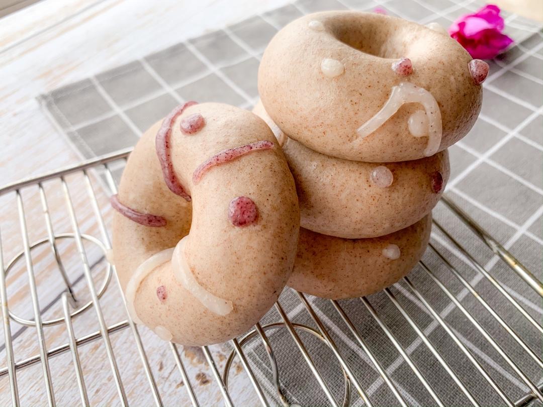 黑小麦馒头甜甜圈不用模具