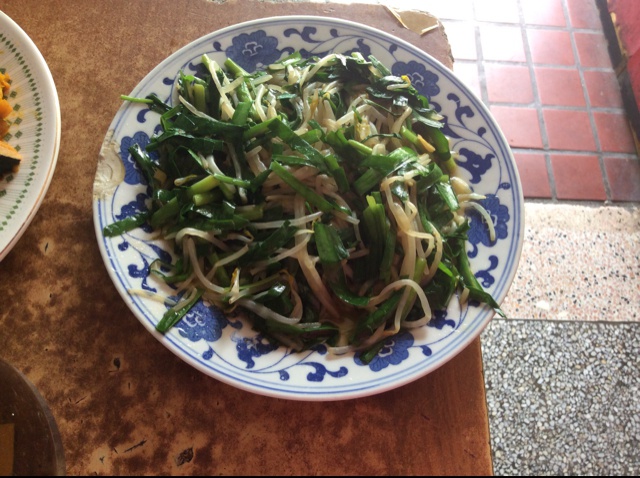 韭菜炒豆芽